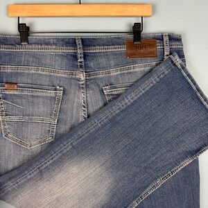 BKE Tyler Bootcut Jeans Mens‎ 38x29 Blue Denim Distressed Medium Wash Cowboy